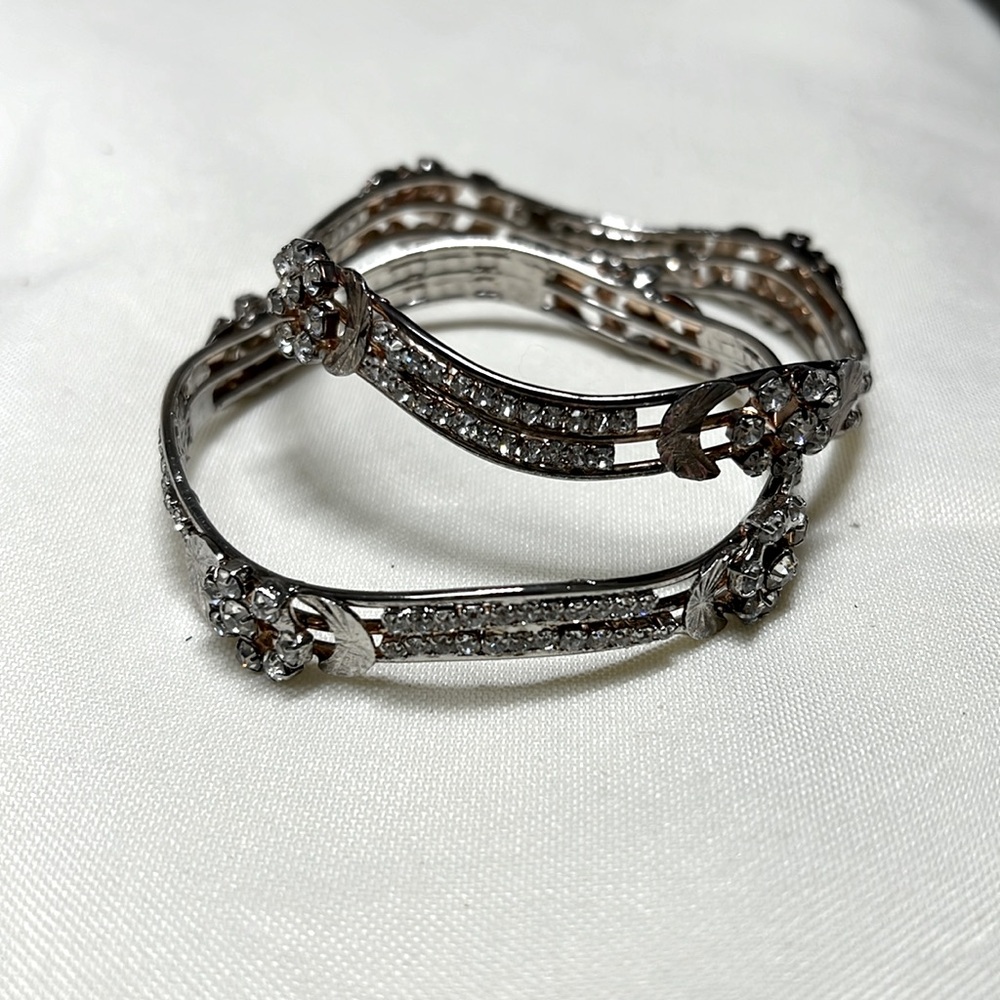 Vintage sterling rose gold color with glass stone bracelet from 204 item#416